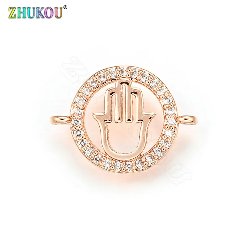 ZHUKOU 14*19 мм корейские латунные кубические циркониевые пальмовые подвески