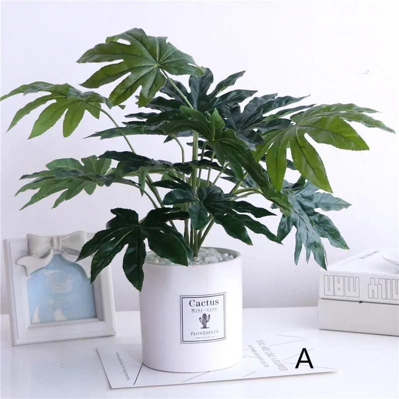 Имитация европейских зеленых растений украшение для гостиной большой пол в