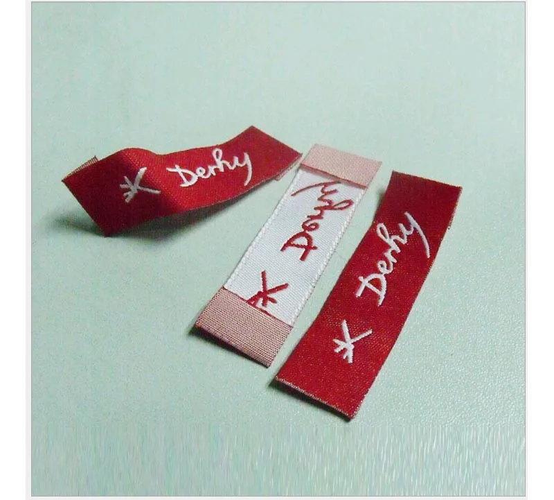 Индивидуальная одежда обычные двойные ярлыки из парчовой ткани вышитые складные