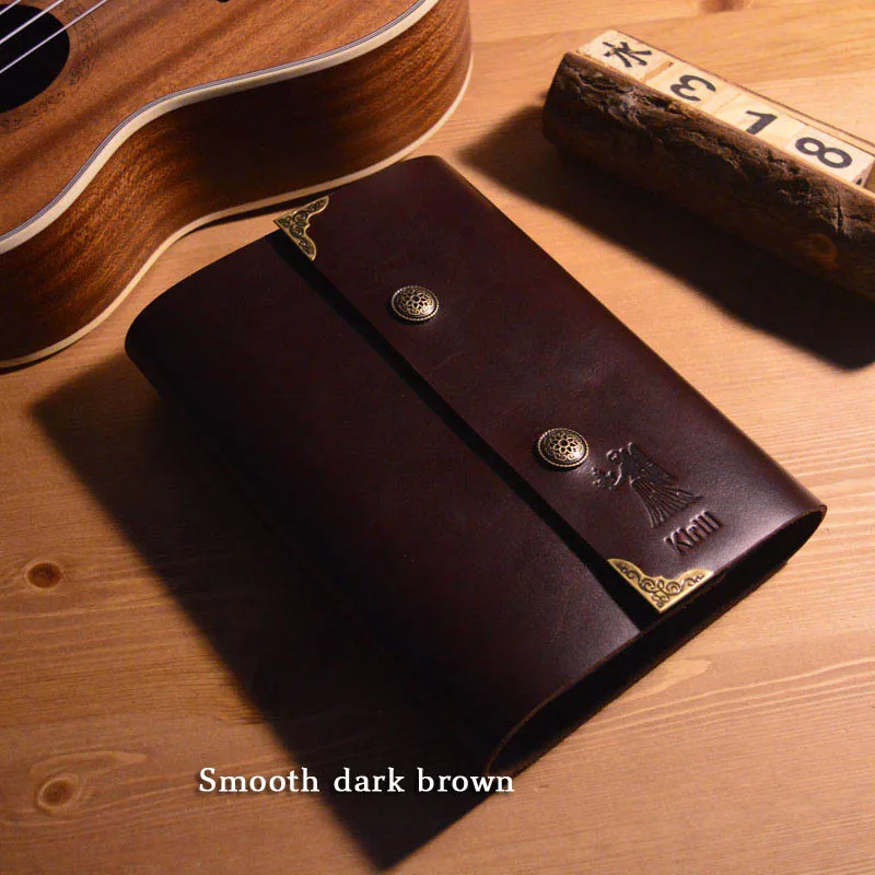 Блокнот из кожи и воловьей B6 однослойный винтажный дорожный блокнот ручного
