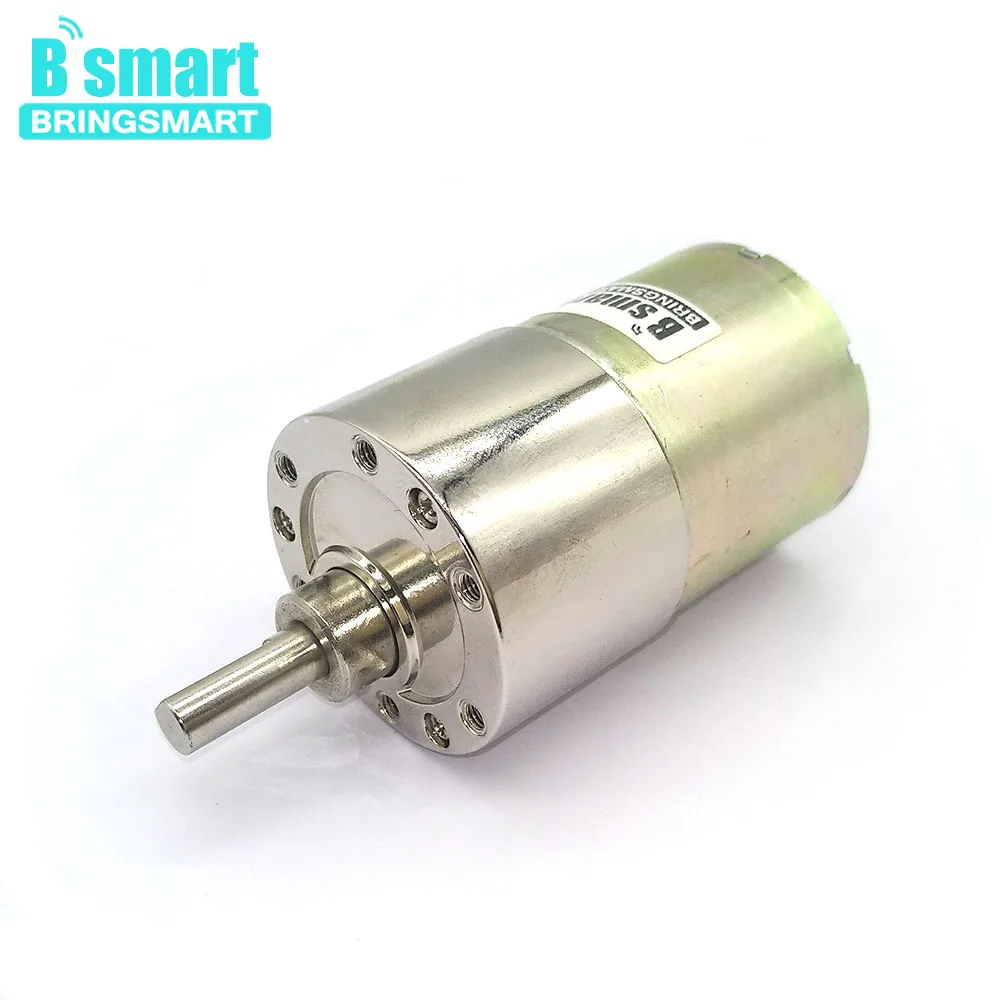 Bringsmart микро электродвигатель постоянного тока 37GB520 12 вольт постоянного тока мотор-редуктор 12 В регулировка скорости реверсивный редуктор 100 об/мин