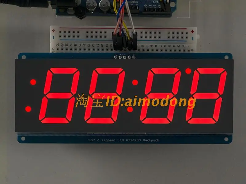 Красный 1 2 ɴ-значный 7-семисегментный светодиодный дисплей часы IIC время |