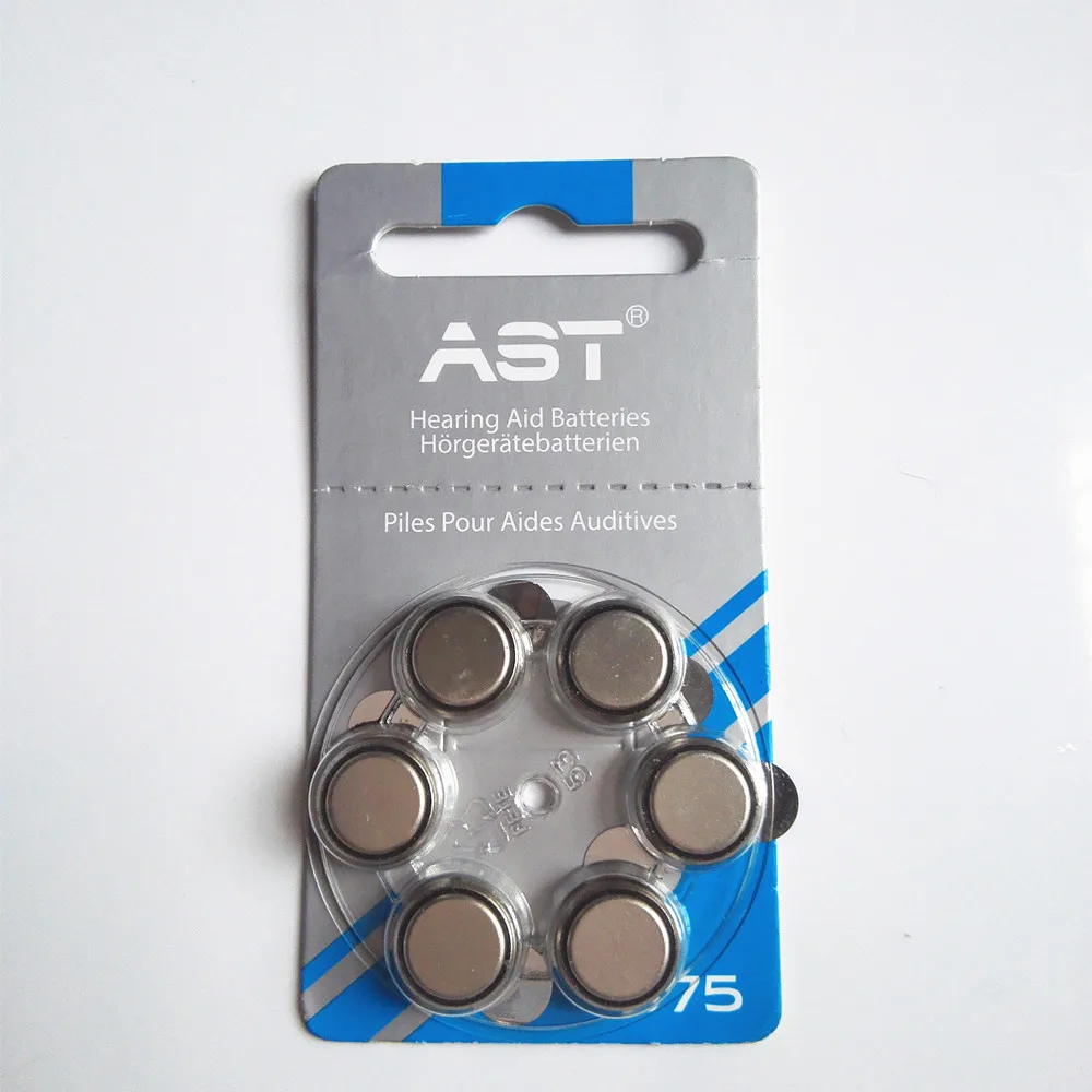 AST 60pcs Hearing Aid Batteries 675A Free Shipping! 1.4V Zinc Air 675/A675 PR44 Battery for BTE hearing aids | Красота и здоровье
