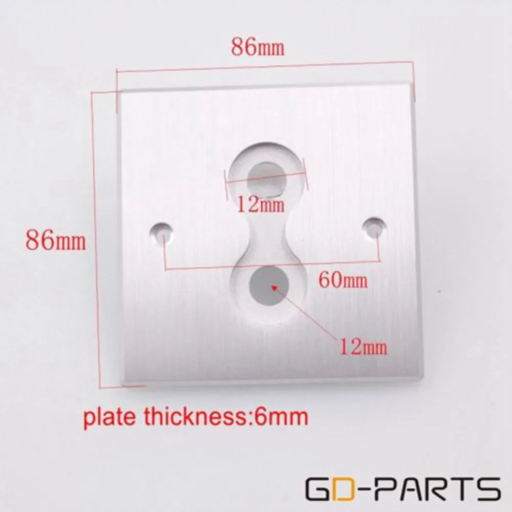 Станок алюминиевый однотонный с 2 отверстиями 86x86 мм|hifi diy|amplifier hifi boarddiy |
