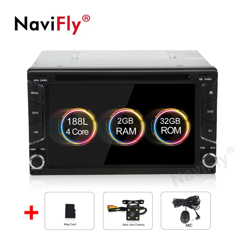 NaviFly 2Din универсальный Android 8,1 Автомобильный gps RDS Cassete для Nissan Toyota peugeot KIA Автомобильный Радио bluetooth ipod 4G wifi DVR камера - Цвет: 2G RAM 32G ROM