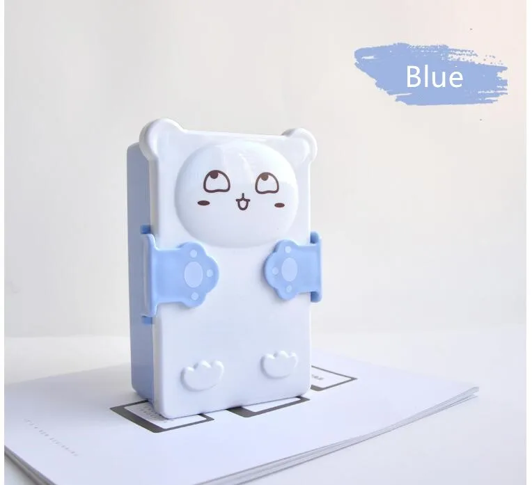 Blue TECHOME, креативная мультяшная кошка, Ланч-бокс, пластиковая квадратная коробка для обеда, Студенческая, детская, офисная, парная, Ланч-бокс, контейнер для еды - Цвет: Blue