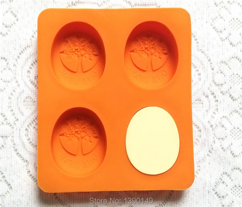 1PC Ремесло Искусство Силиконовые 3D оливковое мыло с изображением дерева формы DIY