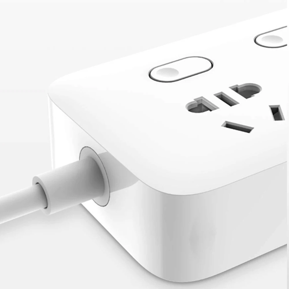 Удлинитель питания Xiaomi Mijia 4 гнезда с индивидуальным управлением 3 USB 5 в 2 1 А для