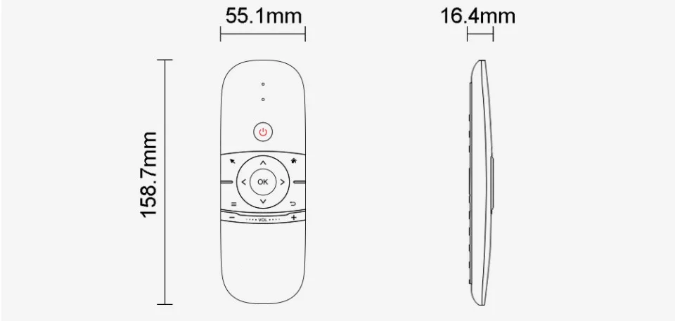 Беспроводная мышь Air mouse W1 с клавиатурой 2,4G Fly Air mouse Rechargeble Mini W1 пульт дистанционного управления для Android Tv Box/Mini Pc/Tv