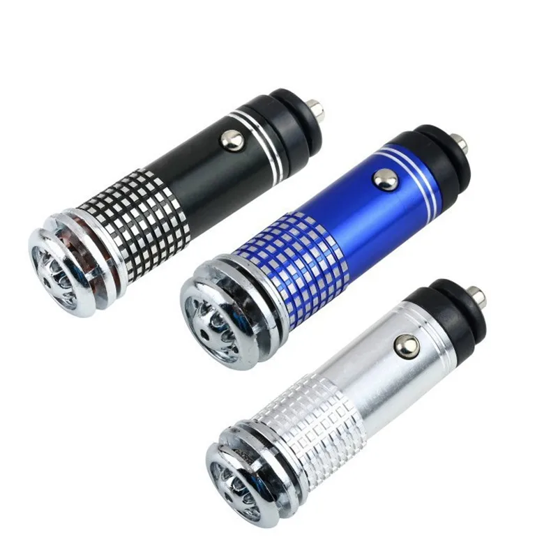 1pc Mini Vehicle Air Purifier Portable 12V Auto Car Fresh Ionic Oxygen Bar Ozone Ionizer Cigarette Lighter Cleaner| |