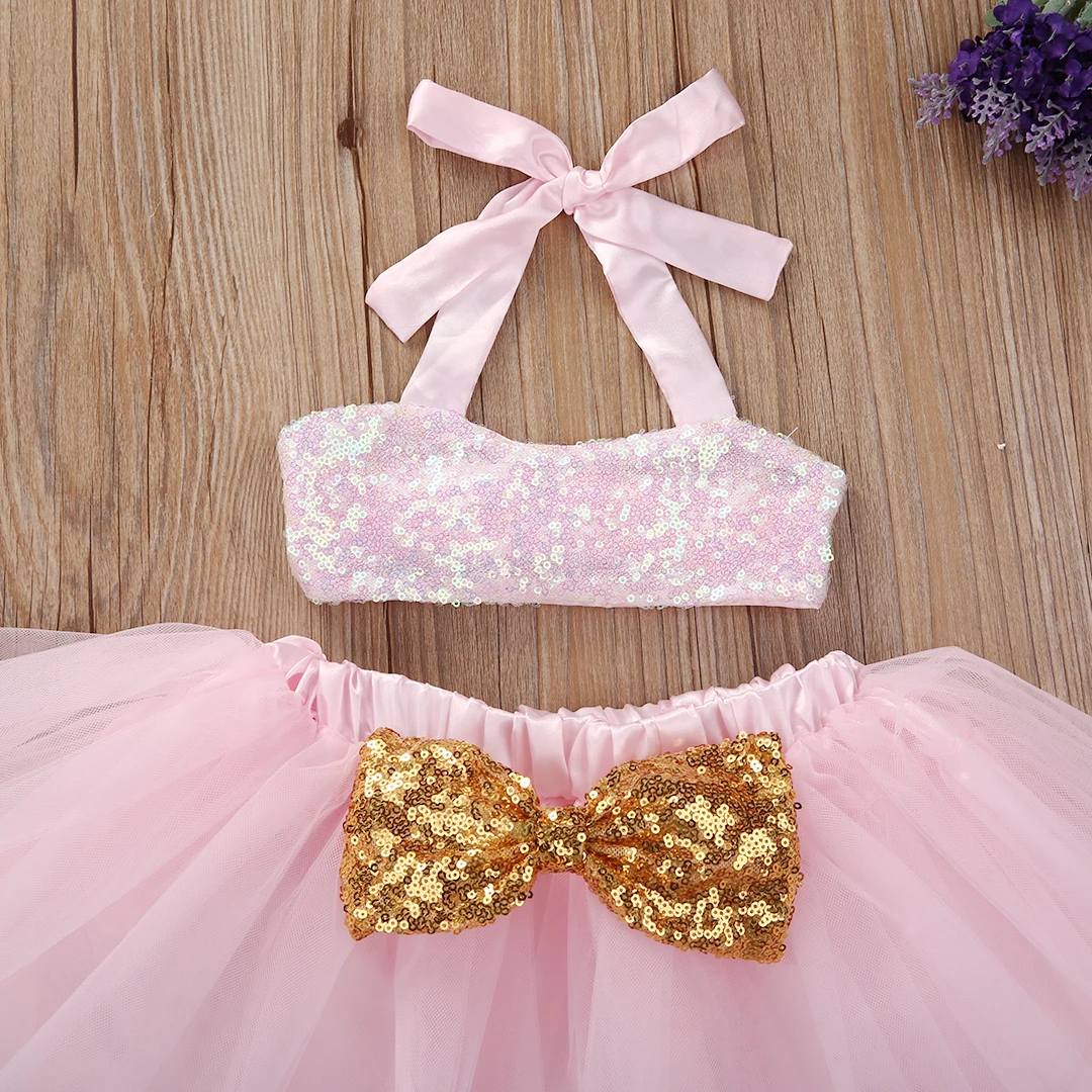 Комплект из 2 предметов летняя юбка для маленьких девочек комплект одежды