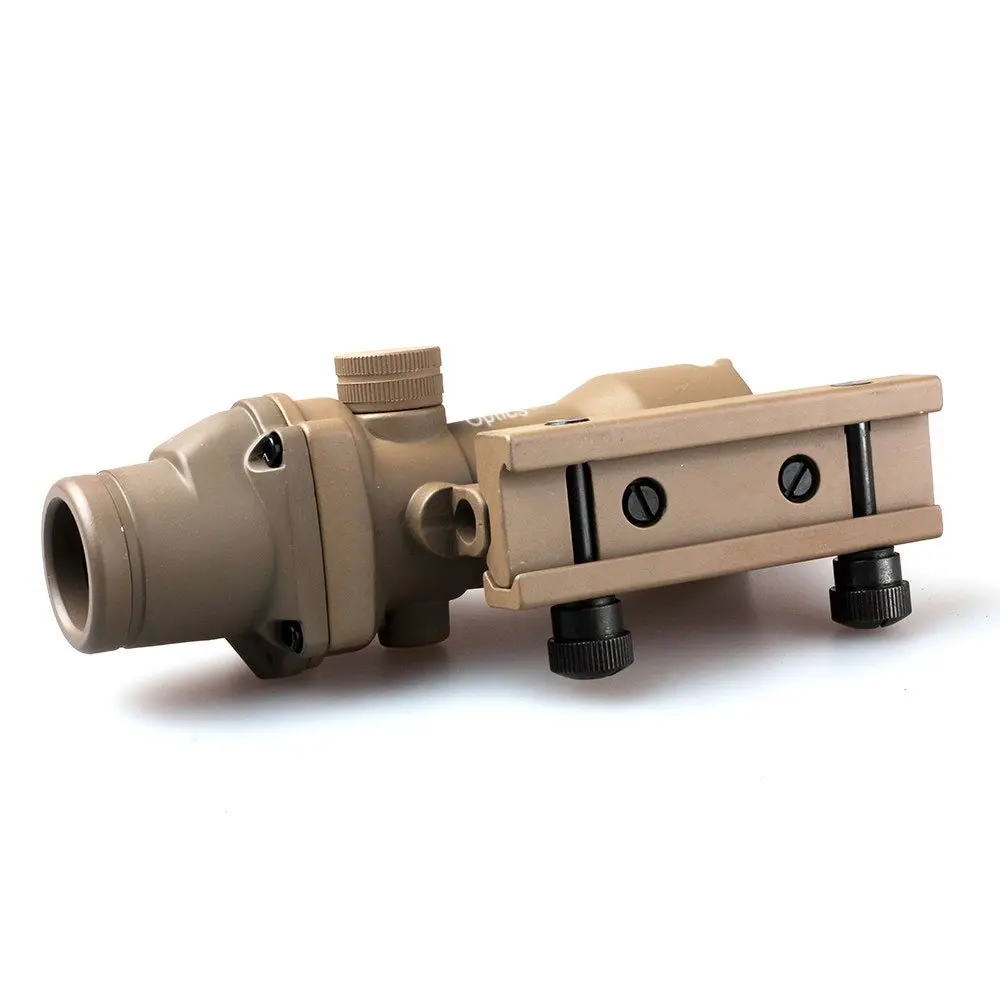 SEIGNEER Тактический ACOG прицел 4x32 Настоящее волокно зеленый с подсветкой Crosshair BDC