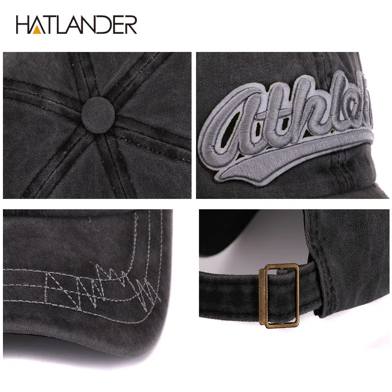 Винтажные Хлопковые бейсболки Hatlander с эффектом потертости мужские повседневные