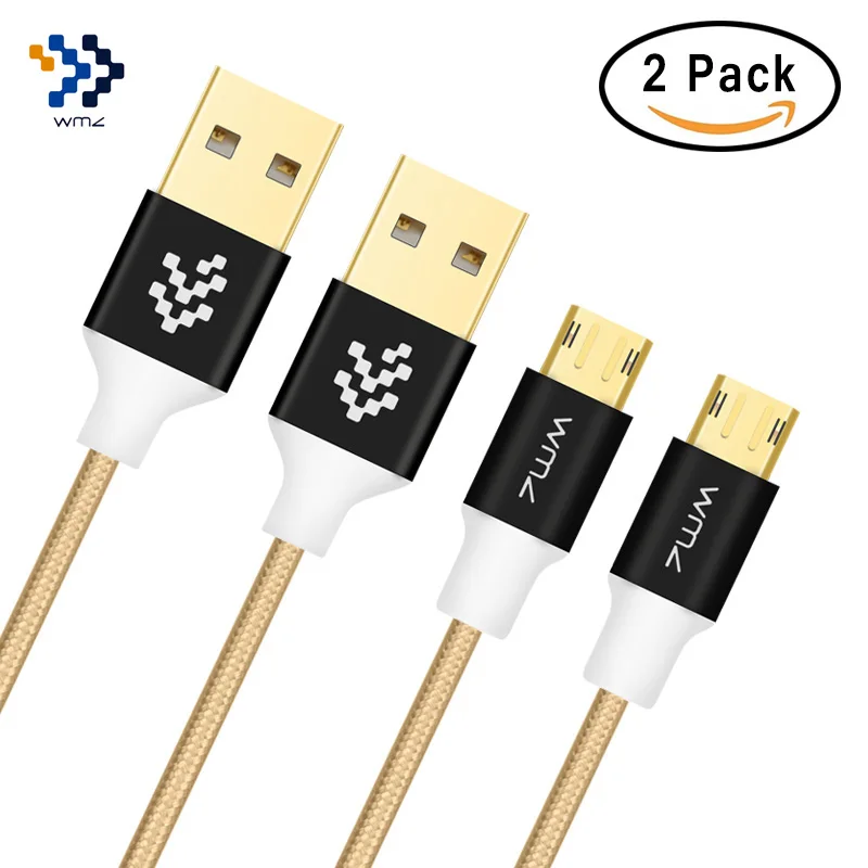 2 шт. WMZ Реверсивный кабель Micro USB для быстрой зарядки кабели передачи данных