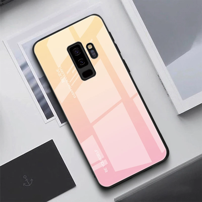 01 Чехол из закаленного стекла для телефона для samsung Galaxy S10 5G A50 A30 A40 A60 A70 A20 A10 S8 S9 J4 J6 плюс A7 M20 M30 M10 крышка чехол - Цвет: 01