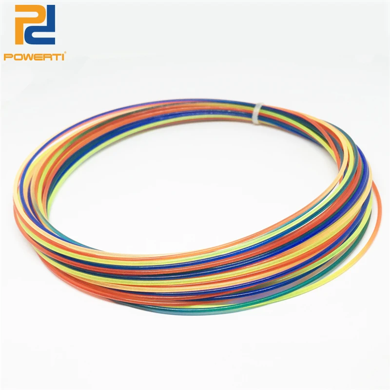 

Powerti 6pcs/lot Rainbow Tennis Racket String 1.30mm High Elasticity Durable Nylon Tennis String 12m