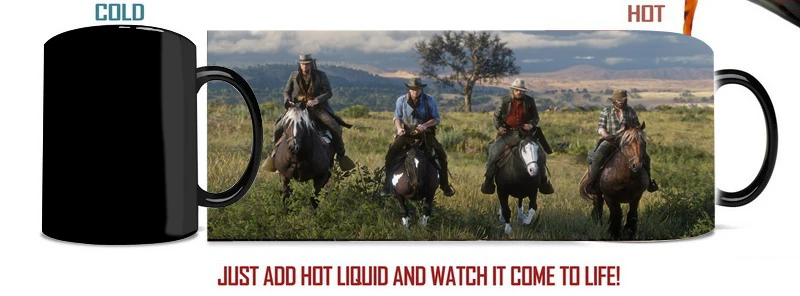 Red Dead Redemption 2 Термочувствительная чашка меняющая цвет кружка молочная чашка кружки подарок для друзей