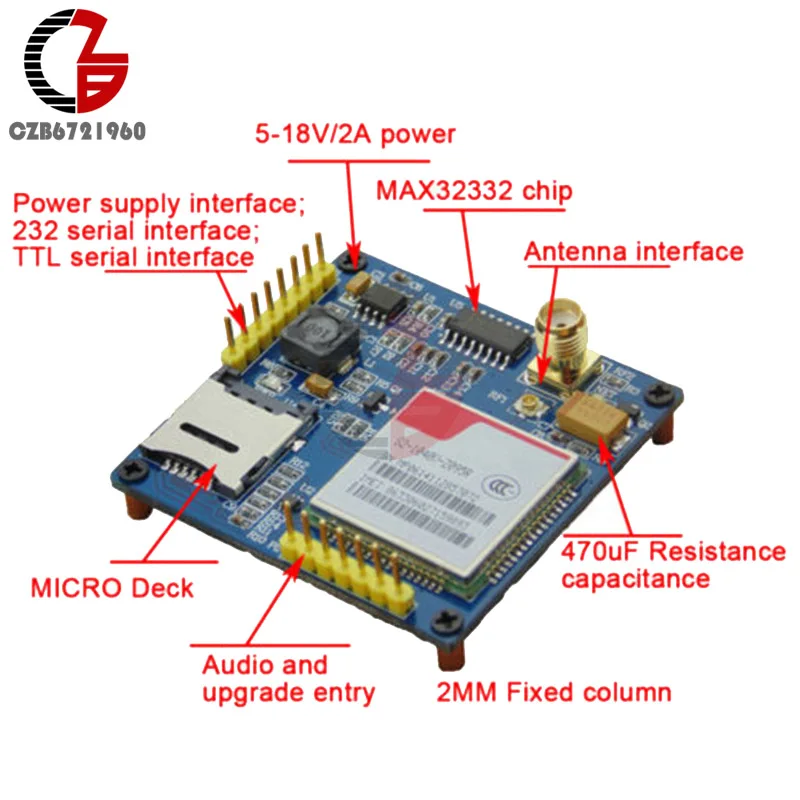 Модуль разработки STM32 DC 5V-18V 2A SIM800A GSM GPRS для Arduino замена SIM900A | Обустройство дома