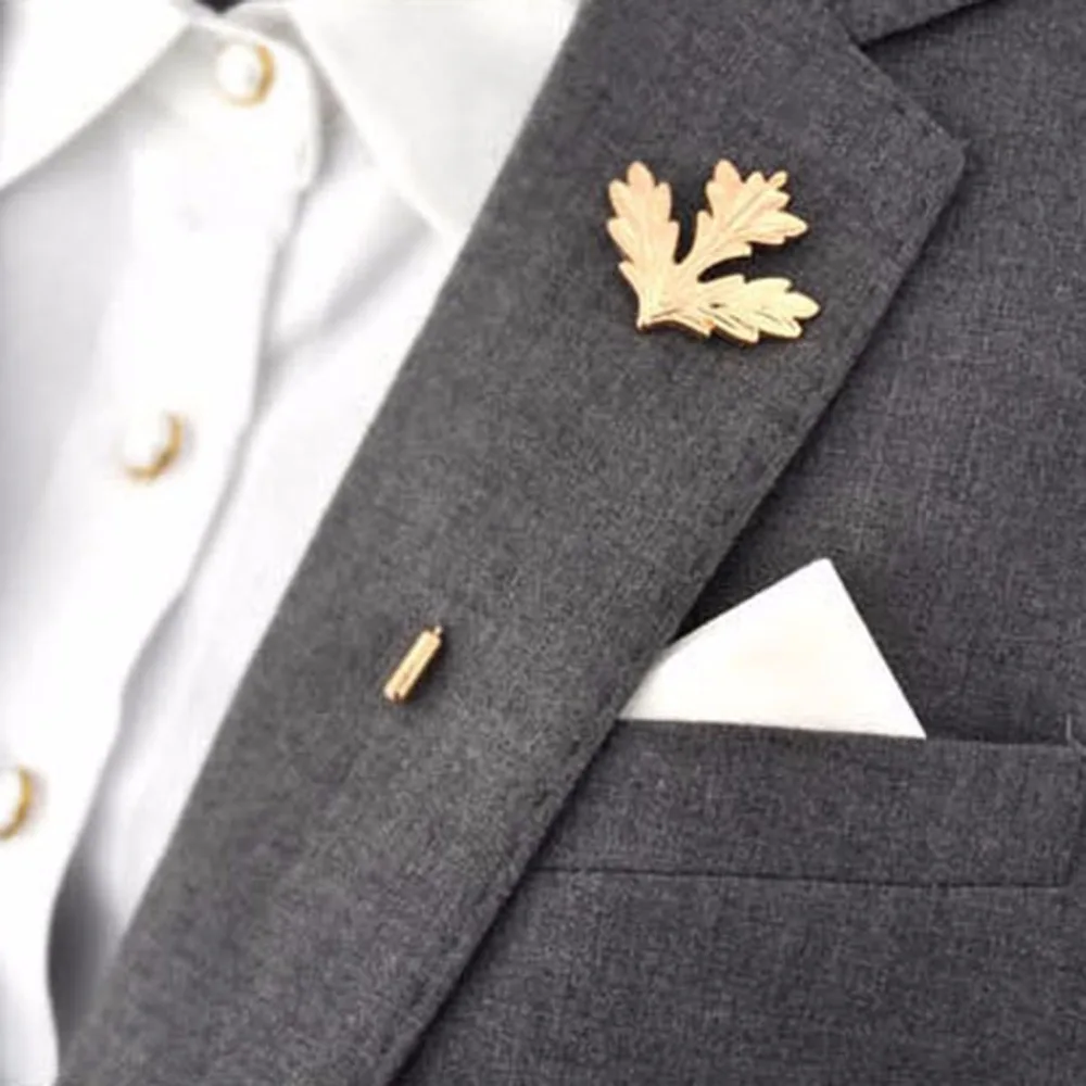 Женская заколка с отворотом золотого цвета брошь из сплава в виде цветка для