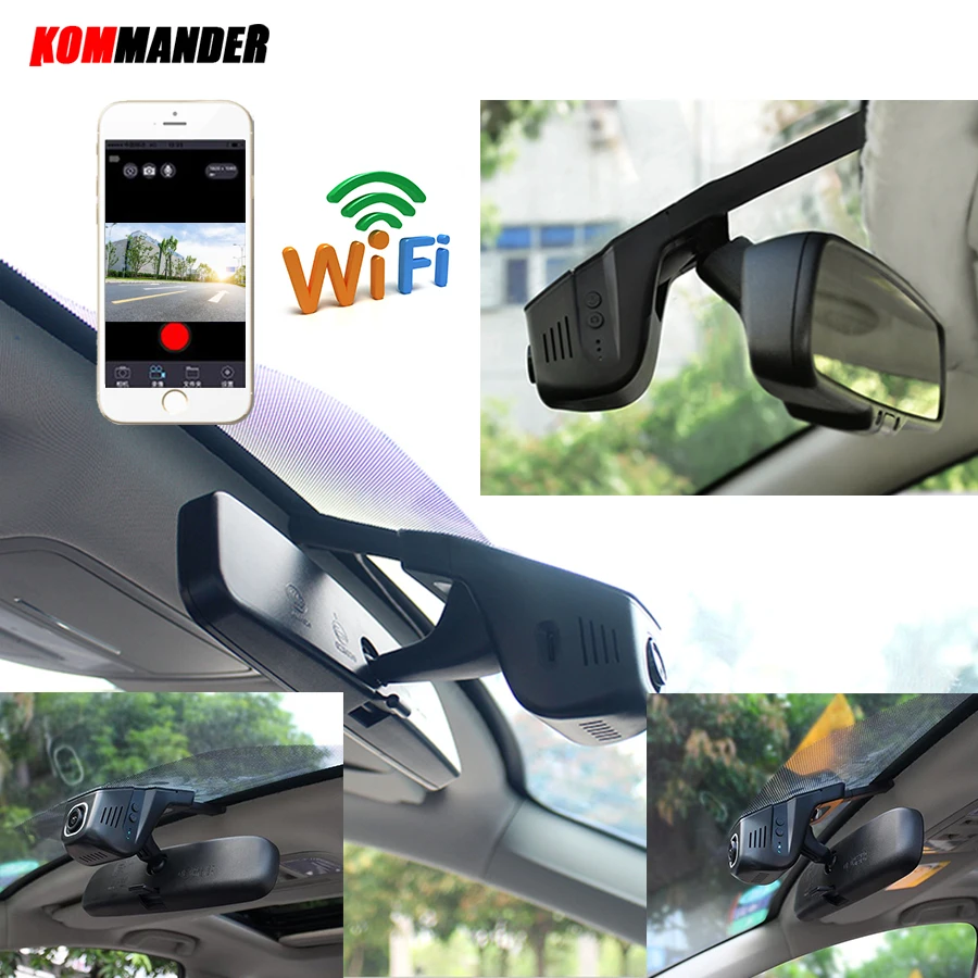 Kommander скрытый автомобильный видеорегистратор экран Full HD 1080 P для автомобилей Dash WDR