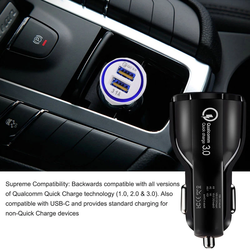 Автомобильное зарядное устройство USB Shangke быстрая зарядка 3 0 2 для быстрой зарядки