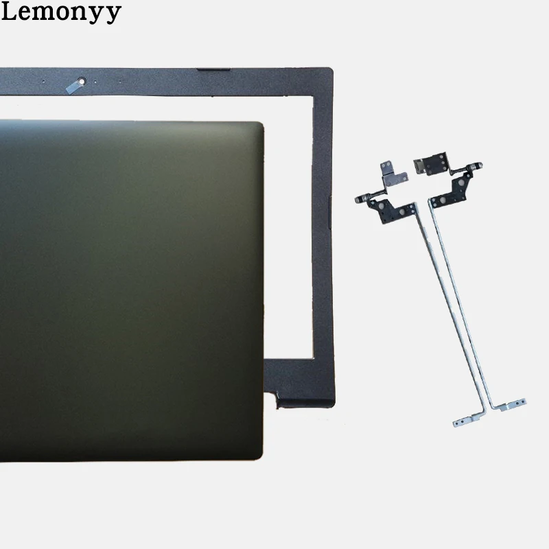 black A B and hinges Для LENOVO IdeaPad 320-15 320-15ISK 320-15IKB 320-15AST задняя крышка Топ чехол для ноутбука lcd задняя крышка/рамка крышка/петли/петля крышка - Цвет: black A B and hinges