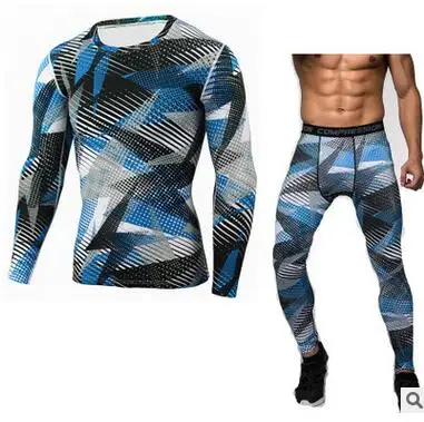 2017 брендовая камуфляжная компрессионная рубашка одежда футболка с длинными