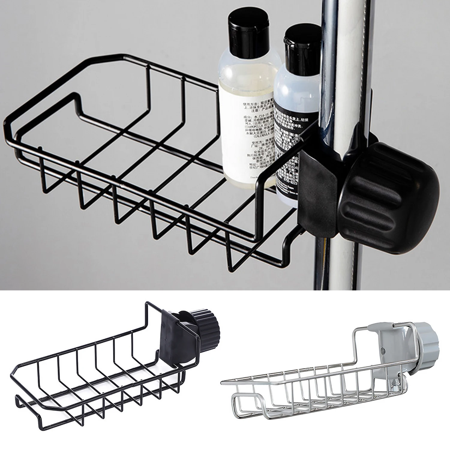 Behogar подвесной стеллаж для раковины регулируемый держатель хранения губки из