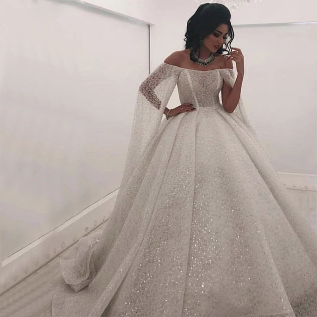 SIJANE Vestidos De Noiva роскошное бальное платье с вырезом лодочкой свадебное принцессы