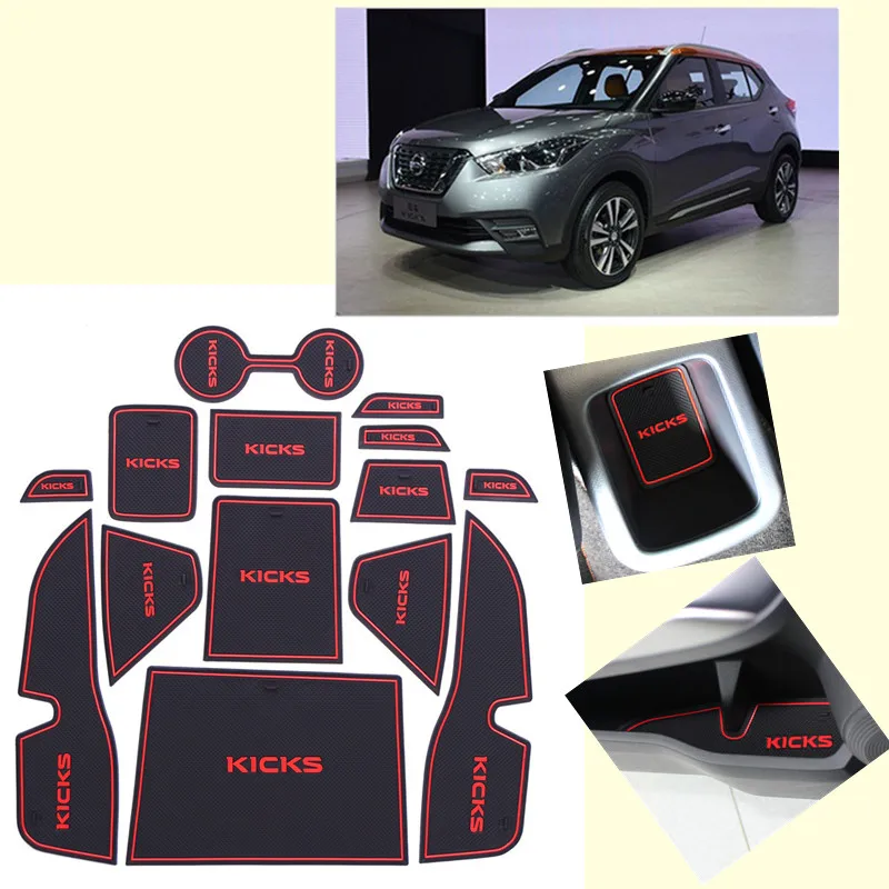 Автомобильные Противоскользящие коврики для Nissan Kicks 2016 2019 слот коврик двери 3D