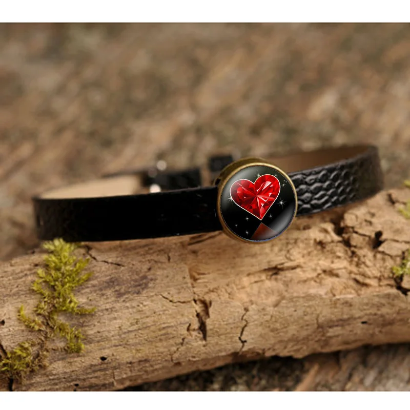 Браслеты и браслеты в стиле покера коллаж 14 мм стеклянный кабошон художественная