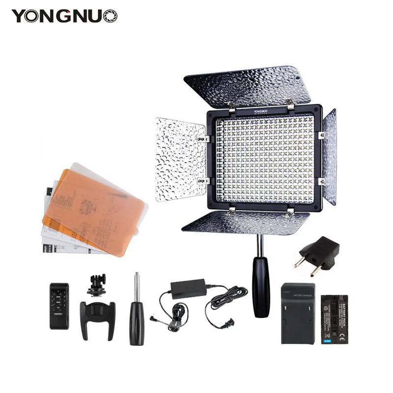 100% Официальный yongnuo YN300 III YN-300 3200 k-5500 K CRI95 камера фото LED видео свет с AC адаптер