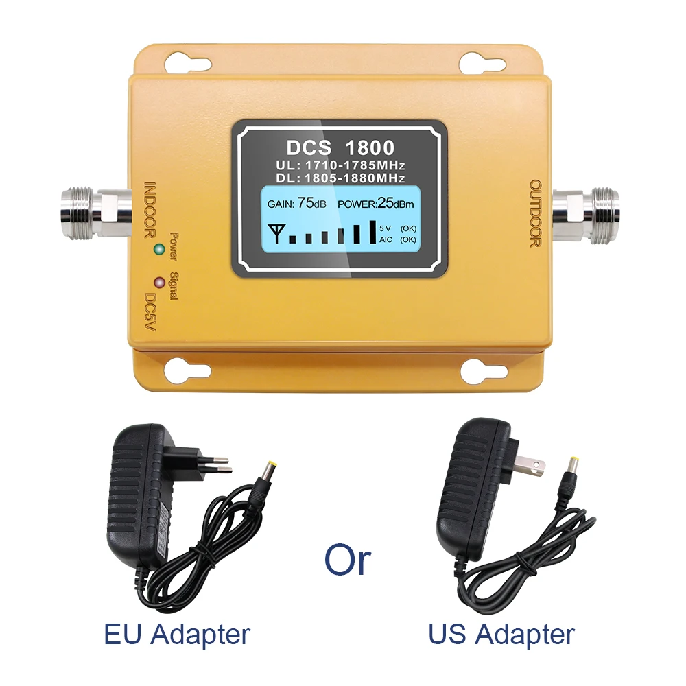 GSM LTE 1800 LCD 70dB усиление 2g 4g повторитель сигнала для сотового телефона DCS 1800MHz