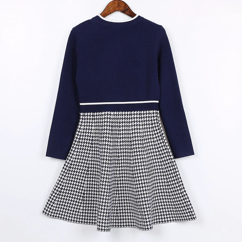 Демисезонный 2018 Европейский Стиль Ассорти Цвета решетки платье трапециевидной