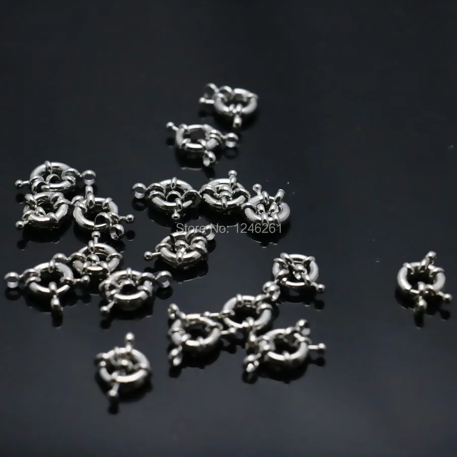 Застежка на рулевое колесо металлическая серебряная 11 мм 5 шт. | Украшения и