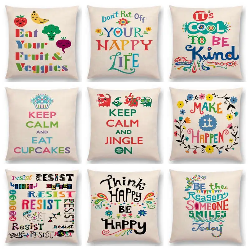 Разноцветные радужные декоративные буквы теплые счастливые слова веселые