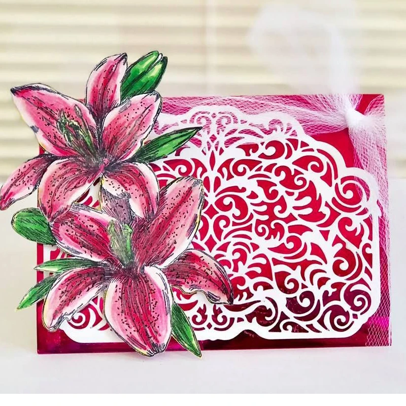 Swirls кружевная кромка рамка металлические штампы трафареты для DIY Скрапбукинг