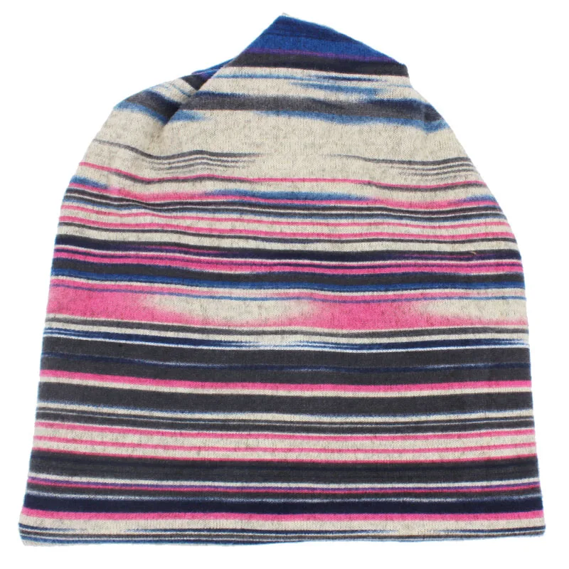 LOVINGSHA осень зима тонкие женские Skullies шапочки Полосатый дизайн шапки для мужчин Мода Feminino многофункциональный шарф HT109