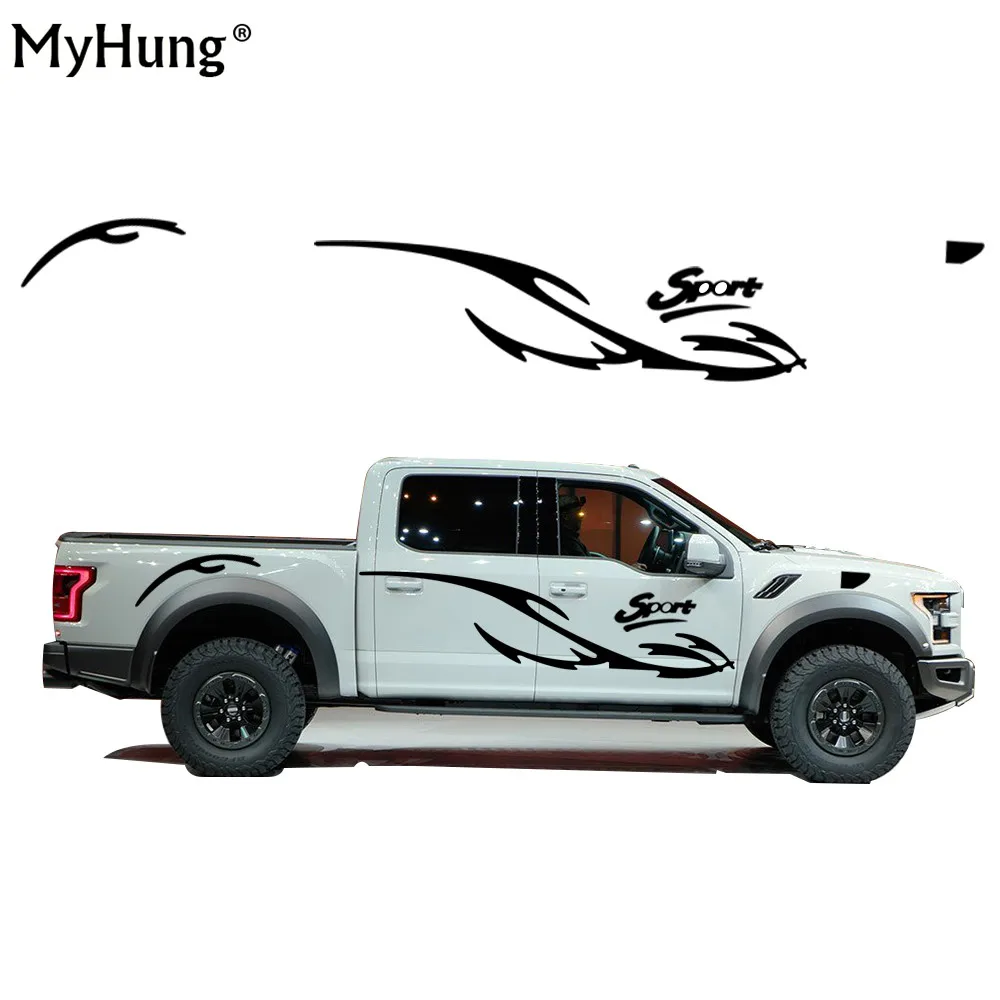 

Car Styling For Mitsubishi L200 TRITONG Waterproof car accessories Car Whole Body Sticker Pickup Off-Road Vehicle Stickers 2PC