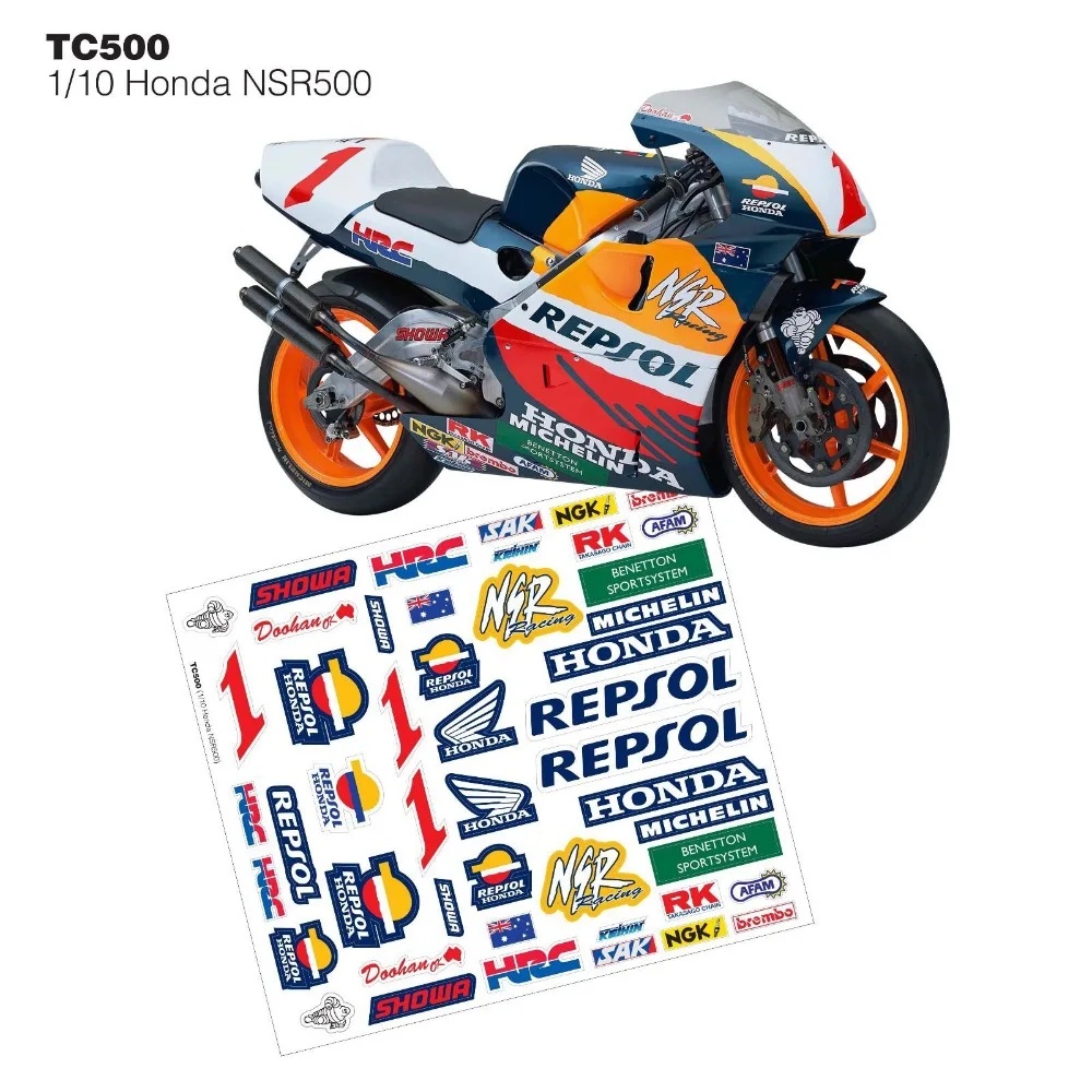 Kyosho 1/8 NSR500 мотоцикл полный корпус и наклейка|Детали аксессуары| |