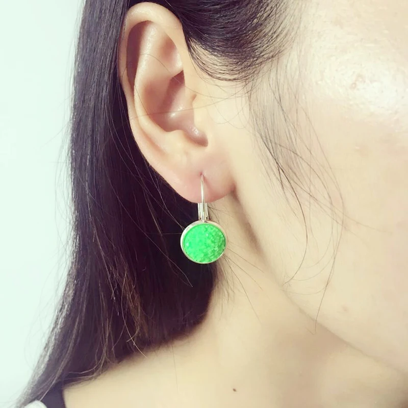 Французские роскошные круглые зажимы для подвески серьги женщин разноцветные