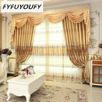 europe luxury embroidered window curtains for living room blackout curtain french window treatments for bedroomkitchen