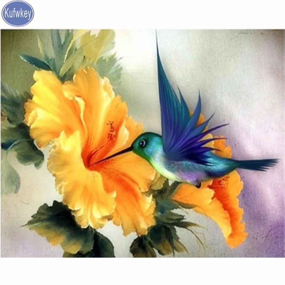 Hummingbird 5D DIY Алмазная картина кристальная крестиком Набор для алмазной вышивки