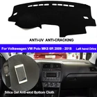 Силиконовый нескользящий чехол TAIJS для приборной панели автомобиля Volkswagen VW Polo MK5 6R 2009 2010 - 2017 2018, левый коврик для приборной панели, солнцезащитный козырек, защита от УФ-лучей