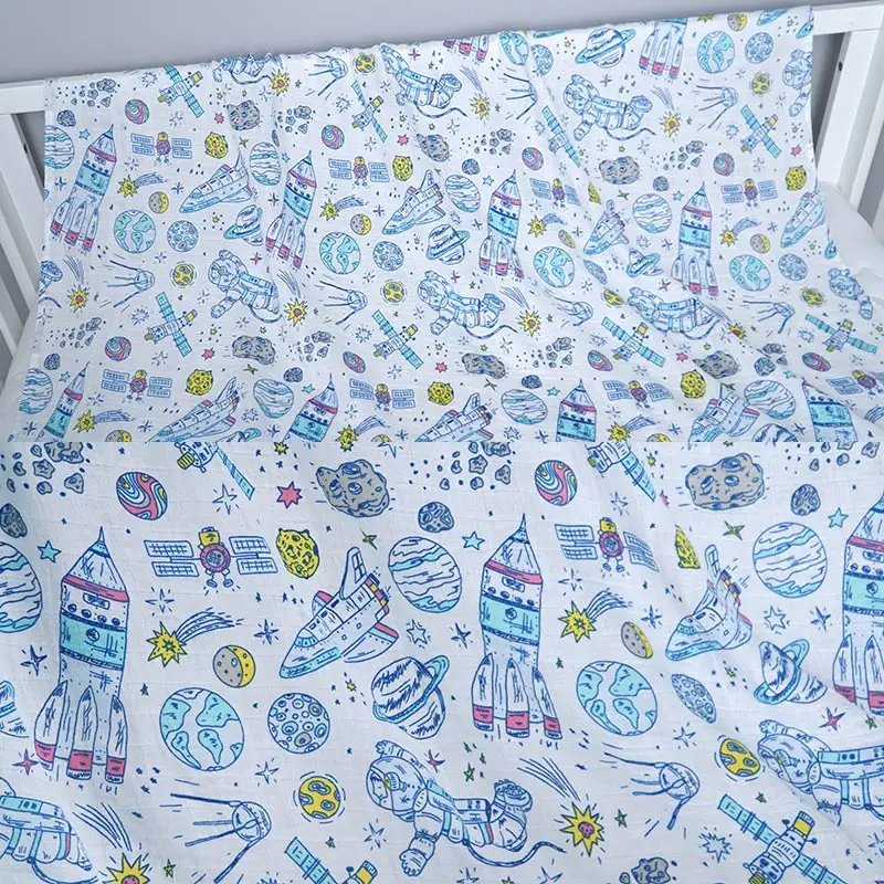 Модное хлопковое детское одеяло пеленка из муслина для новорожденных мягкое