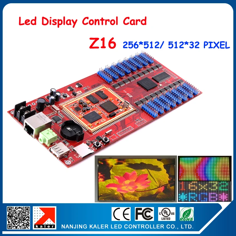 

China Manufacturer LED control card LED display software LED control system 256*512pixel Z16 led display controller USB Ehternet