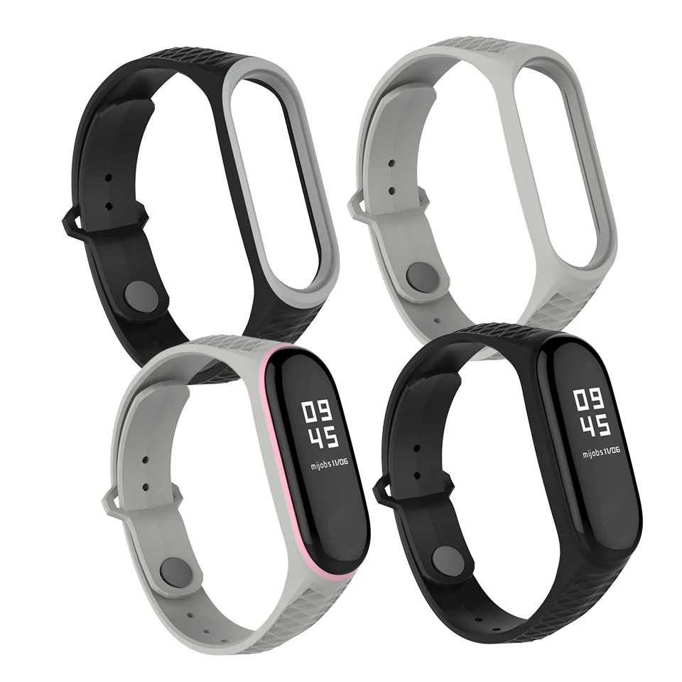 Ремешок Mijobs для Mi Band 3 ремешок 4 спортивный силиконовый браслет на запястье Xiaomi 5 6
