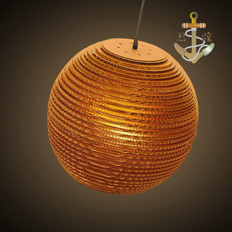 The story of a small town retro Bar Hotel honeycomb naked pupa Cafe кожи и картона подвесной светильник GY187|pendant
