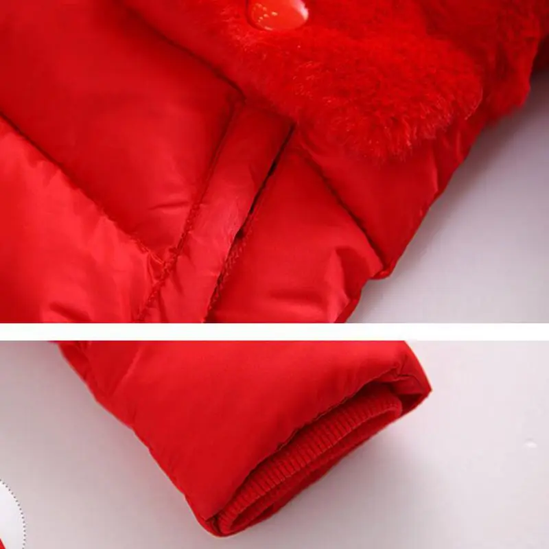 Новинка 2019 модное плотное теплое меховое зимнее пальто с капюшоном для девочек