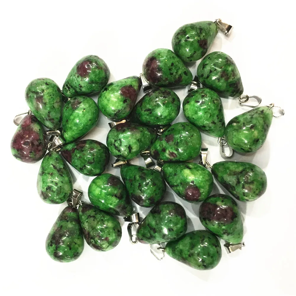 50 шт. Ассорти Натуральный камень капли воды подвески Исцеление Рейки розы кварцевые Агаты опал тигровый глаз камень подвески ожерелья 13*18 мм